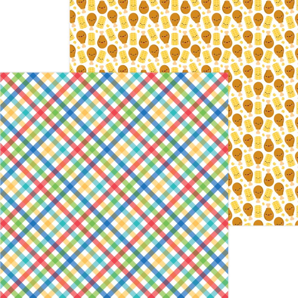 Doodlebug BAR B CUTE Paper Pack 12"X12" 13pc Scrapbooksrus