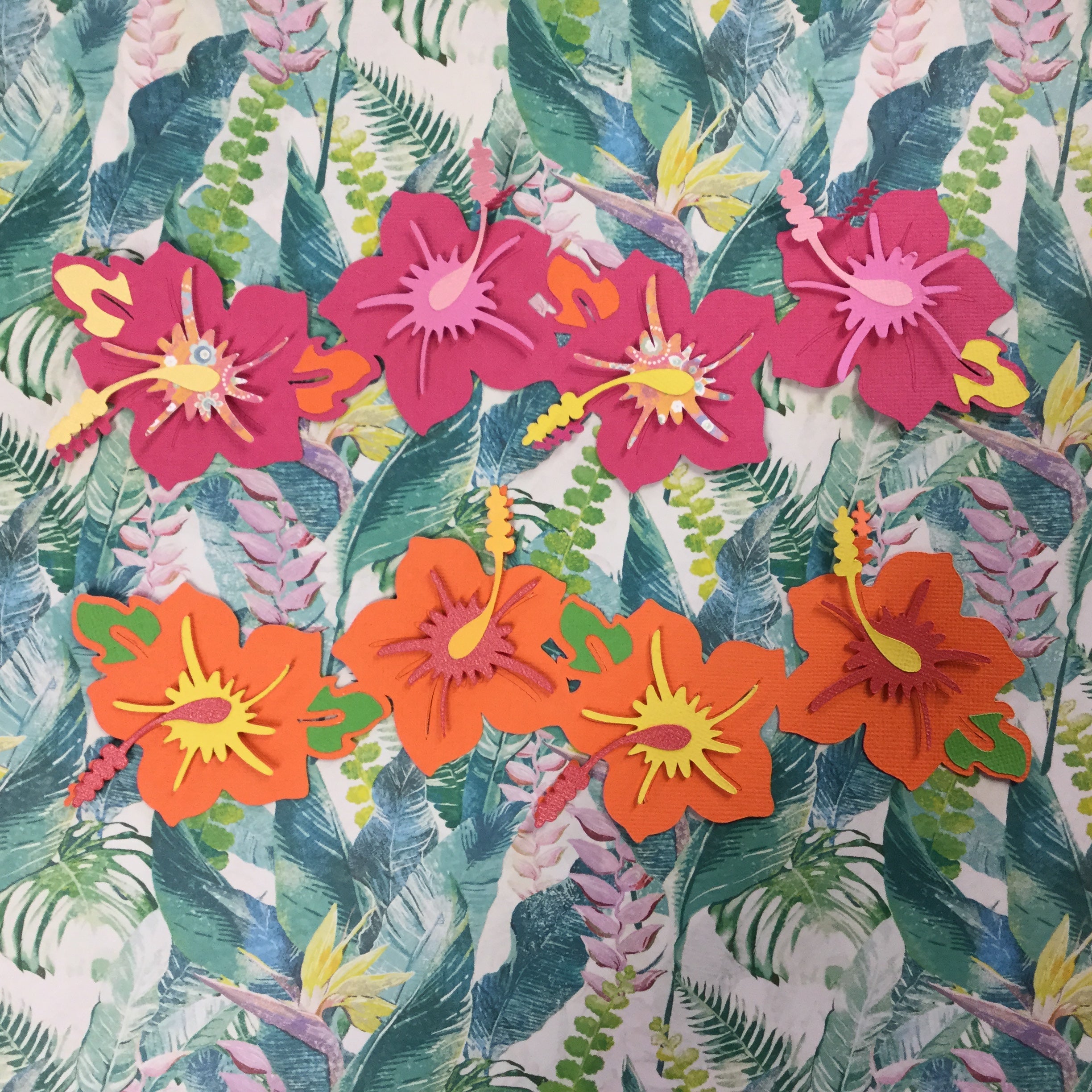 HIBISCUS BORDER Die Cut Embellishment Scrapbooksrus