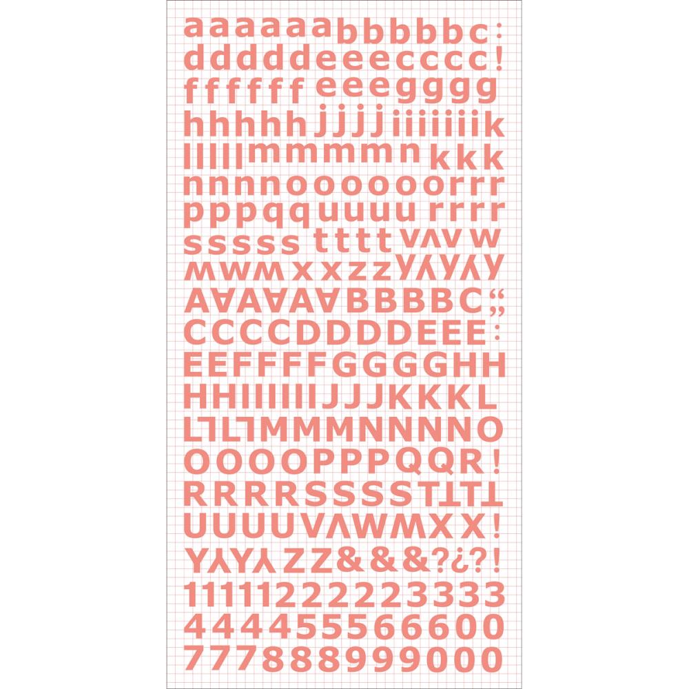 Kaisercraft CORAL Alpha Sticker Sheet Scrapbooksrus