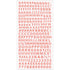 Kaisercraft CORAL Alpha Sticker Sheet Scrapbooksrus