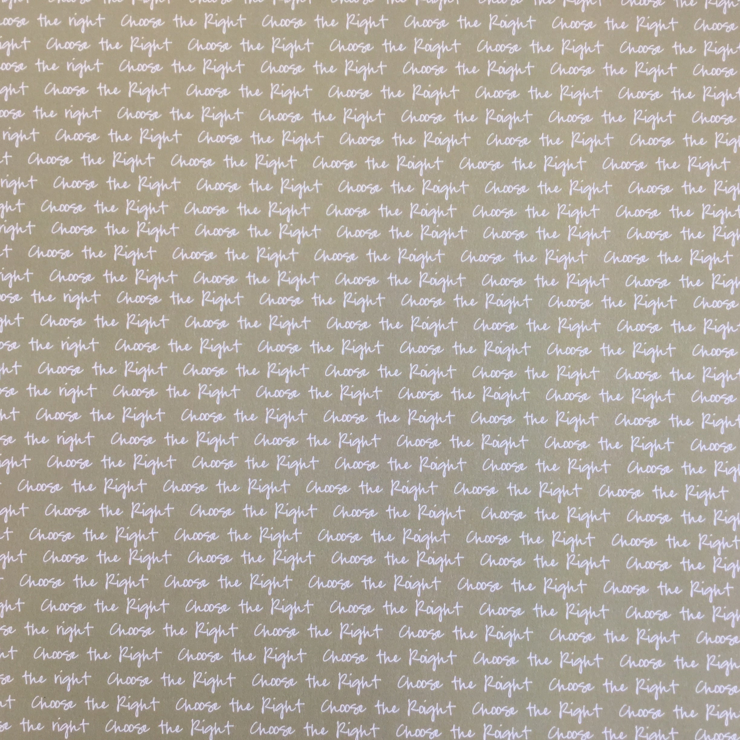 CHOOSE WHOM YOU 12"X12" Scrapbook Customs Religious Church Paper