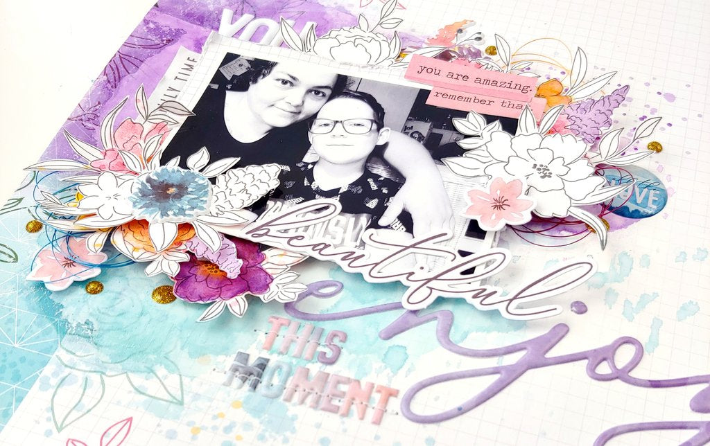 Pinkfresh Studio Just A Little Lovely PHRASE STICKERS 81pc Scrapbooksrus