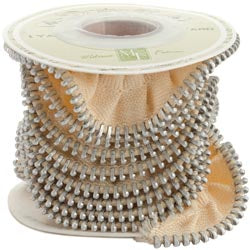 Melissa Frances Embellishments Cream RIBBONS & TRIMS 1yd Scrapbooksrus