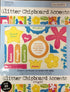 Colorbok GLITTER Chipboard Accents Scrapbooksrus