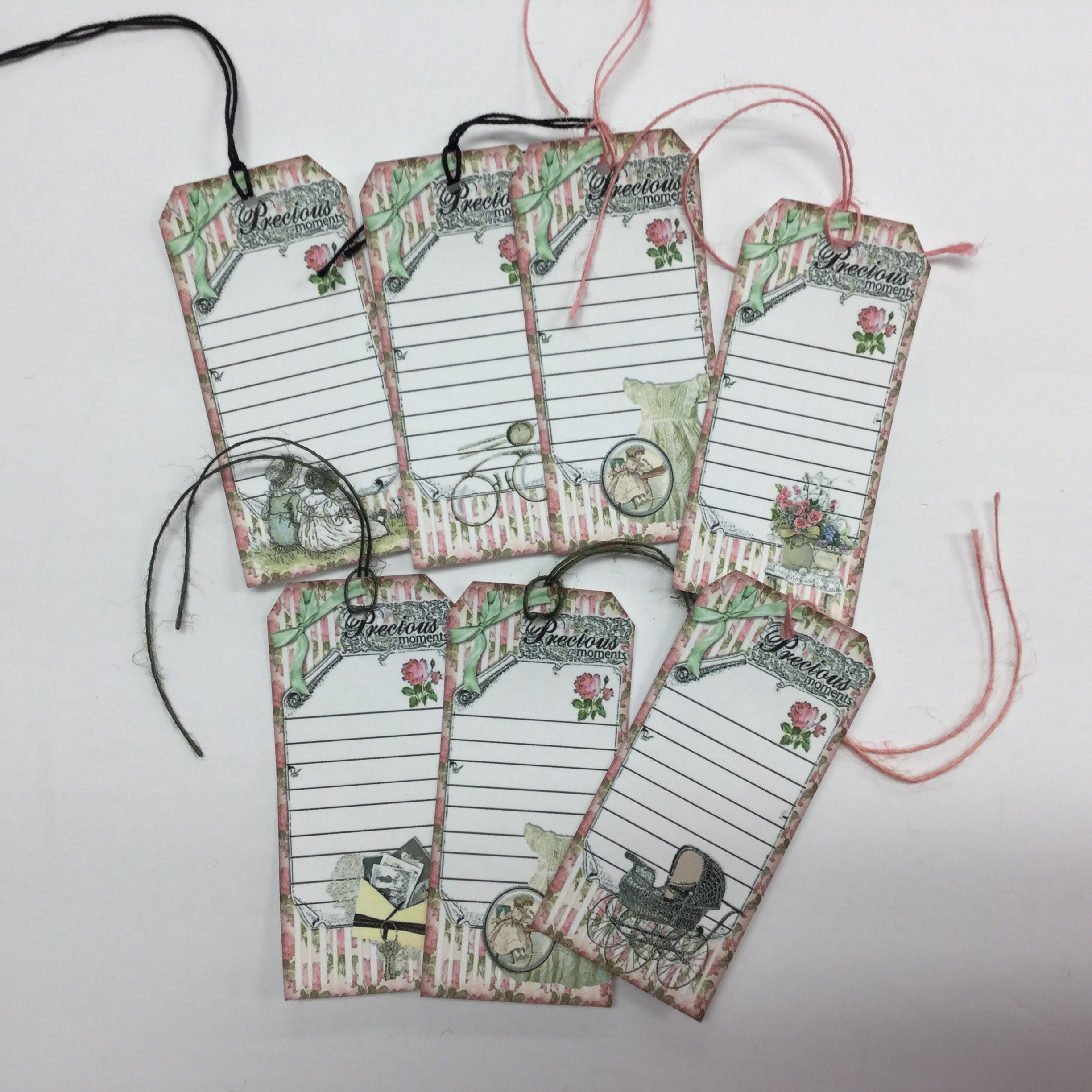 Tags & Ephemera 7pc PRECIOUS MOMENTS JOURNAL Scrapbooksrus