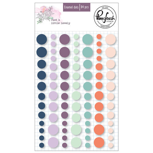Pinkfresh Studio Just A Little Lovely ENAMEL DOTS 84 pc Scrapbooksrus