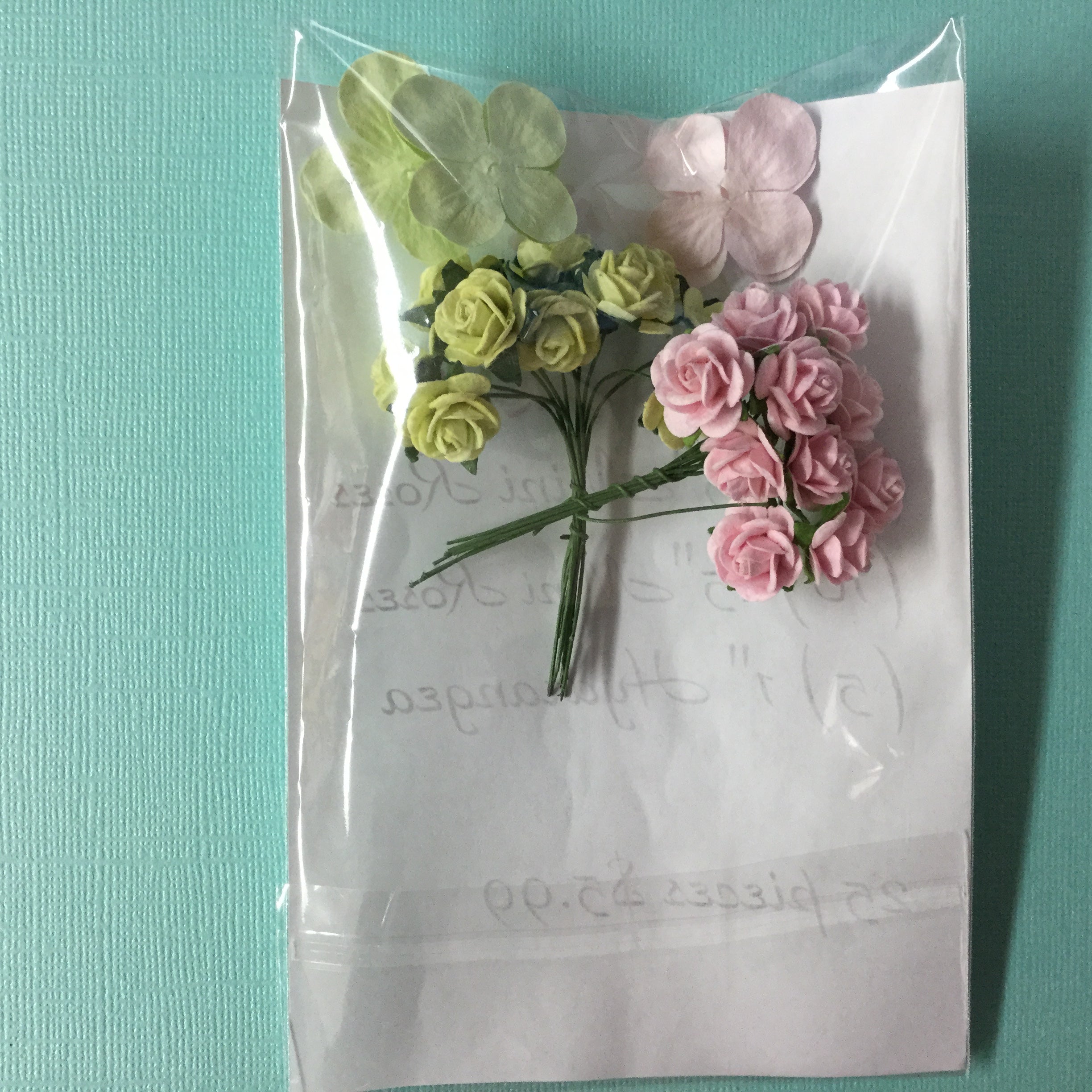 Mini Roses and Hydrangeas 25 pc Scrapbooksrus