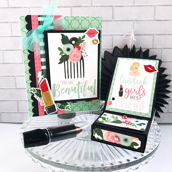 Echo Park 6"x12" SALON CHIPBOARD Accents Sticker 45pc Scrapbooksrus