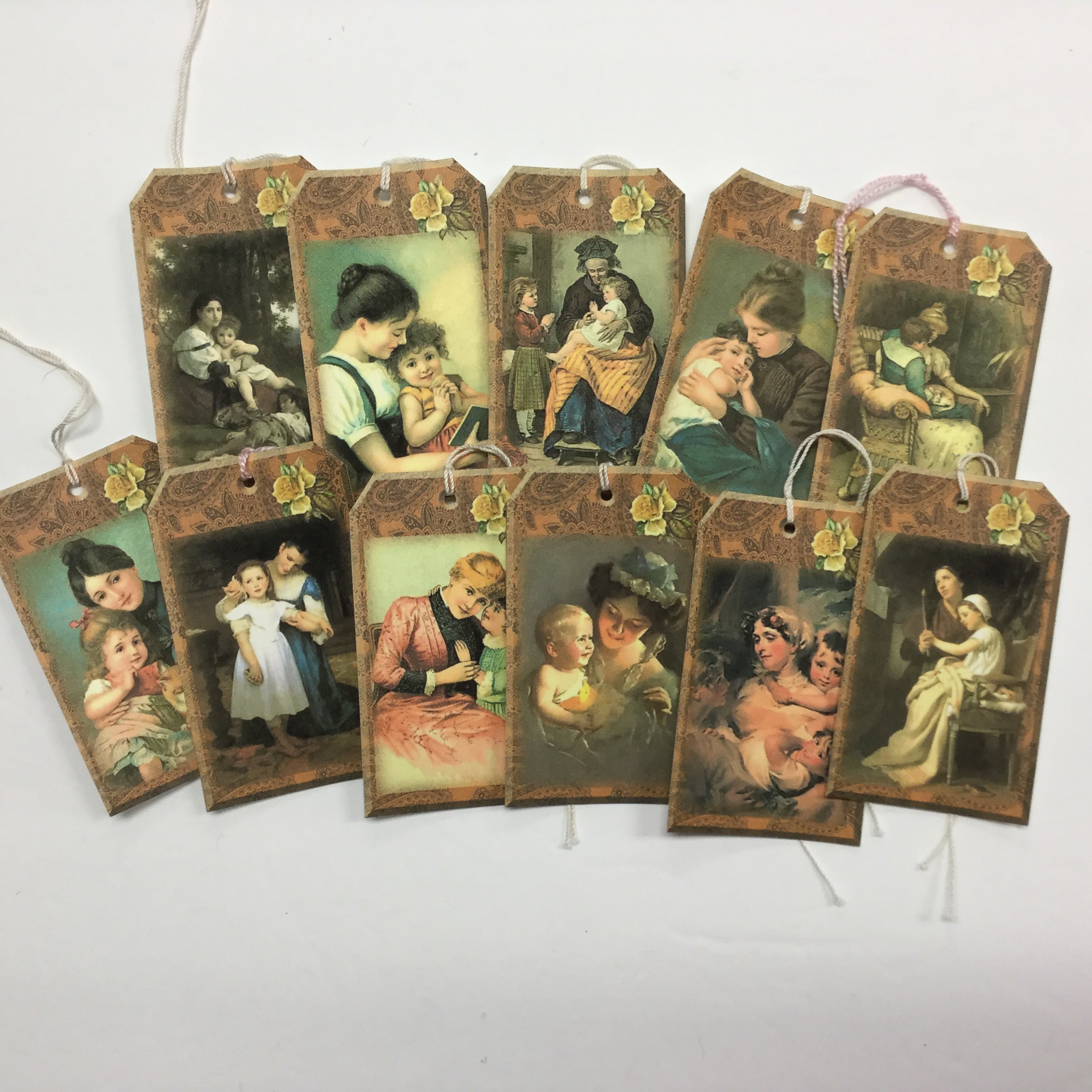 Tags & Ephemera 11pc VINTAGE MOTHER & CHILD Scrapbooksrus