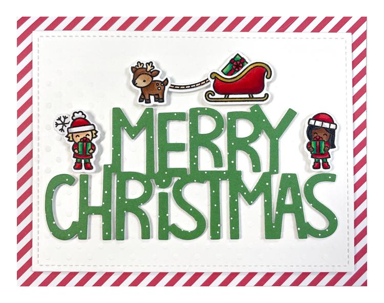 Lawn Cuts GIANT MERRY CHRISTMAS Custom Craft Dies 1pc Scrapbooksrus