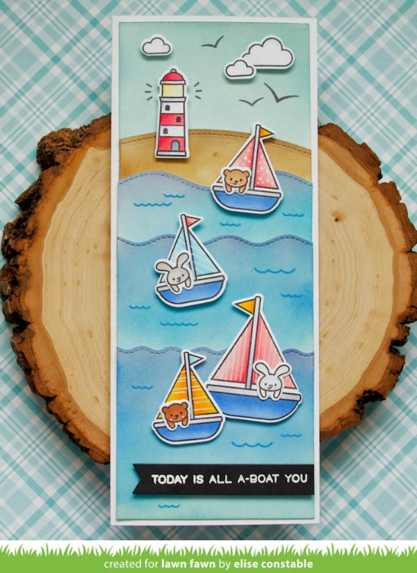 Lawn Fawn SMOOTH SAILING Clear Stamps 36 pc Scrapbooksrus
