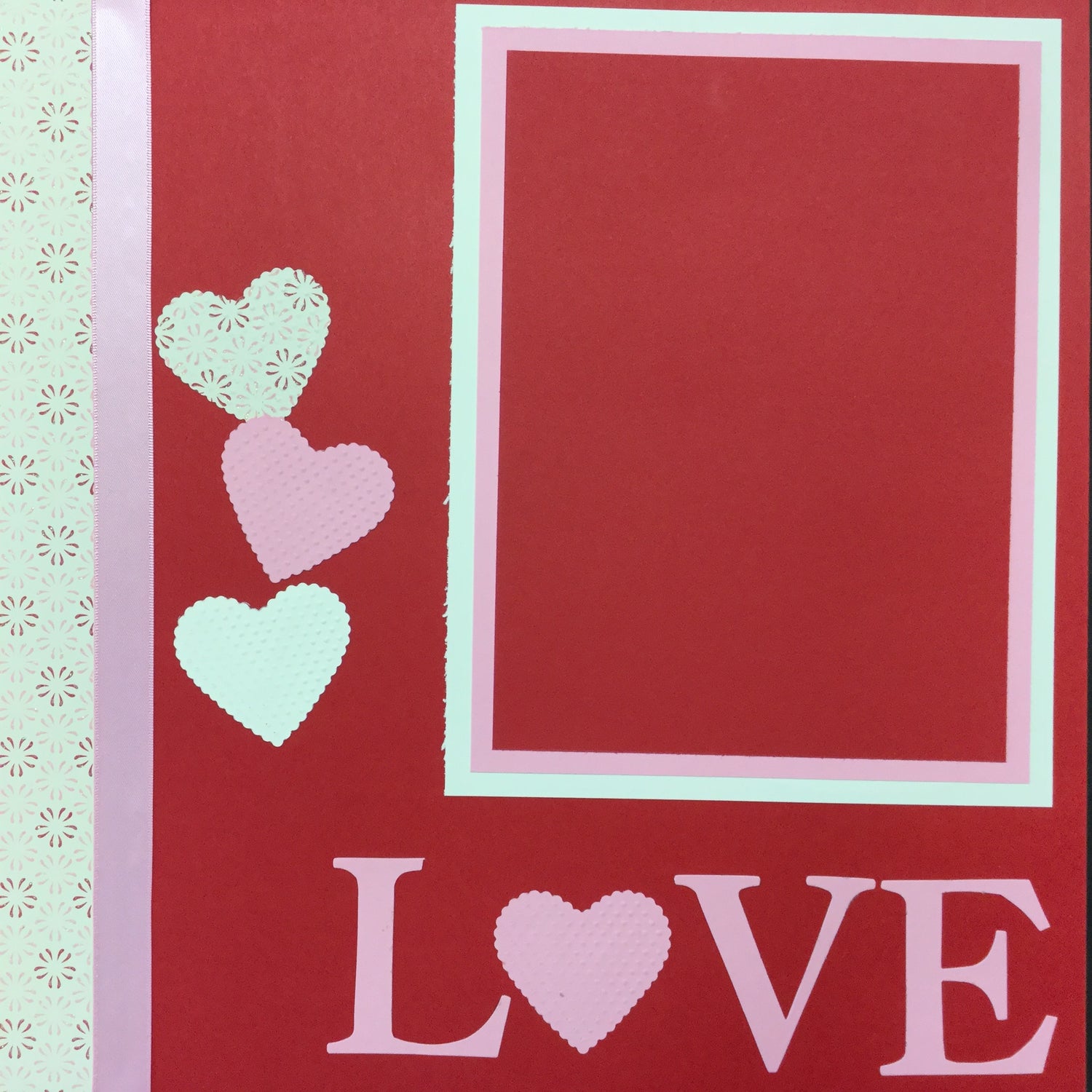Premade Pages HAPPY VALENTINES DAY (2) 12"X12" Scrapbook Pages Scrapbooksrus