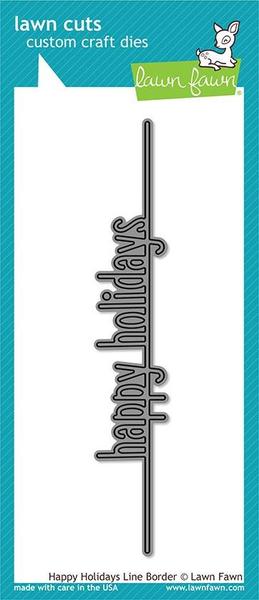 Lawn Cuts HAPPY HOLIDAYS LINE BORDER Custom Craft Die Scrapbooksrus