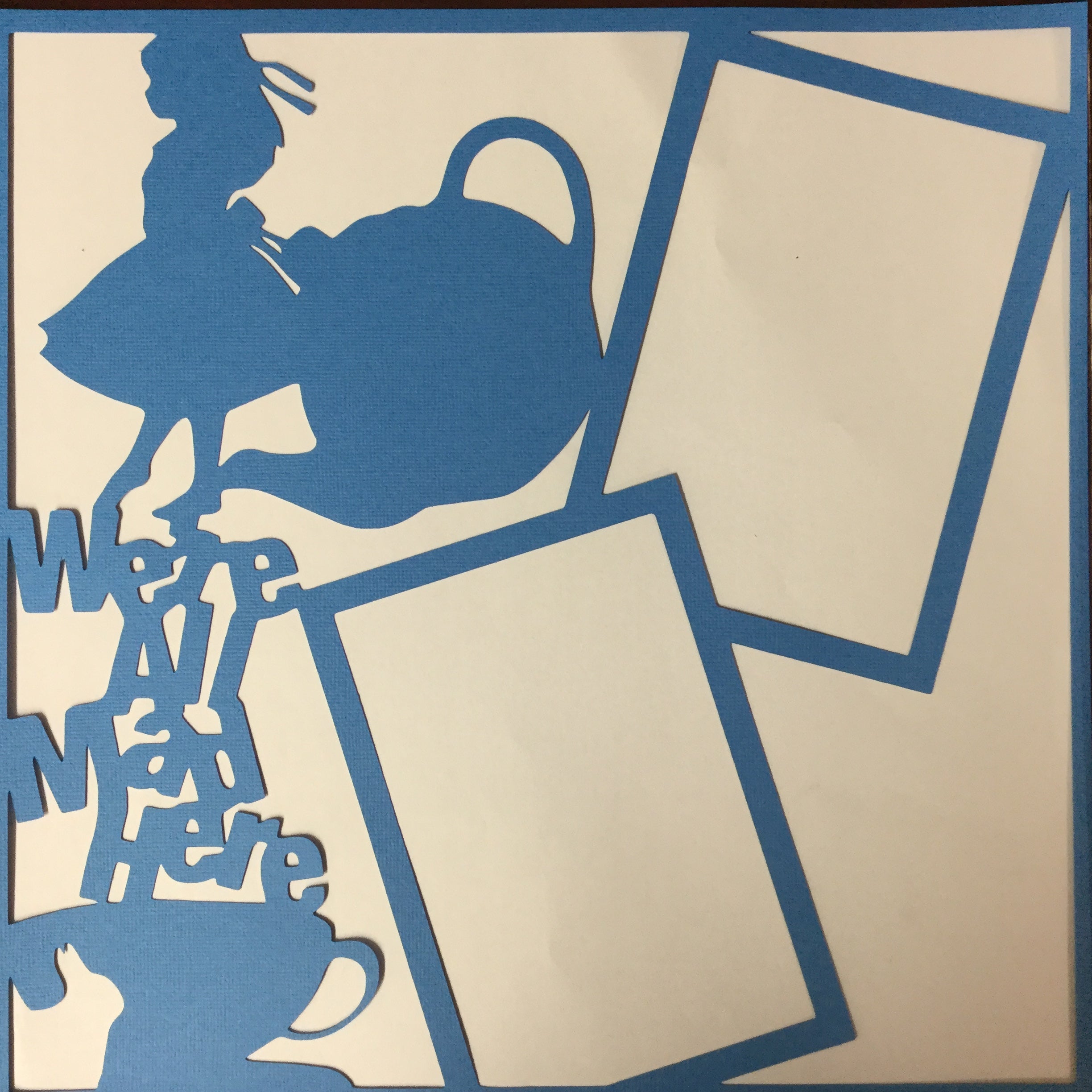 Page Frame WE’RE ALL MAD HERE 12"x12" Scrapbook Overlay Scrapbooksrus