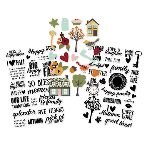 Simple Stories VINTAGE BLESSINGS Clear Stickers 65pc Scrapbooksrus
