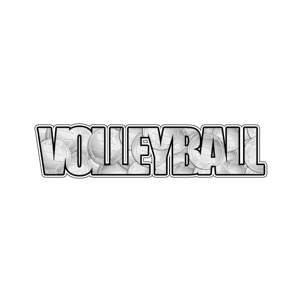 VOLLEYBALL WORD IMAGE Laser Cut Title 3"X12” 1pc Scrapbooksrus