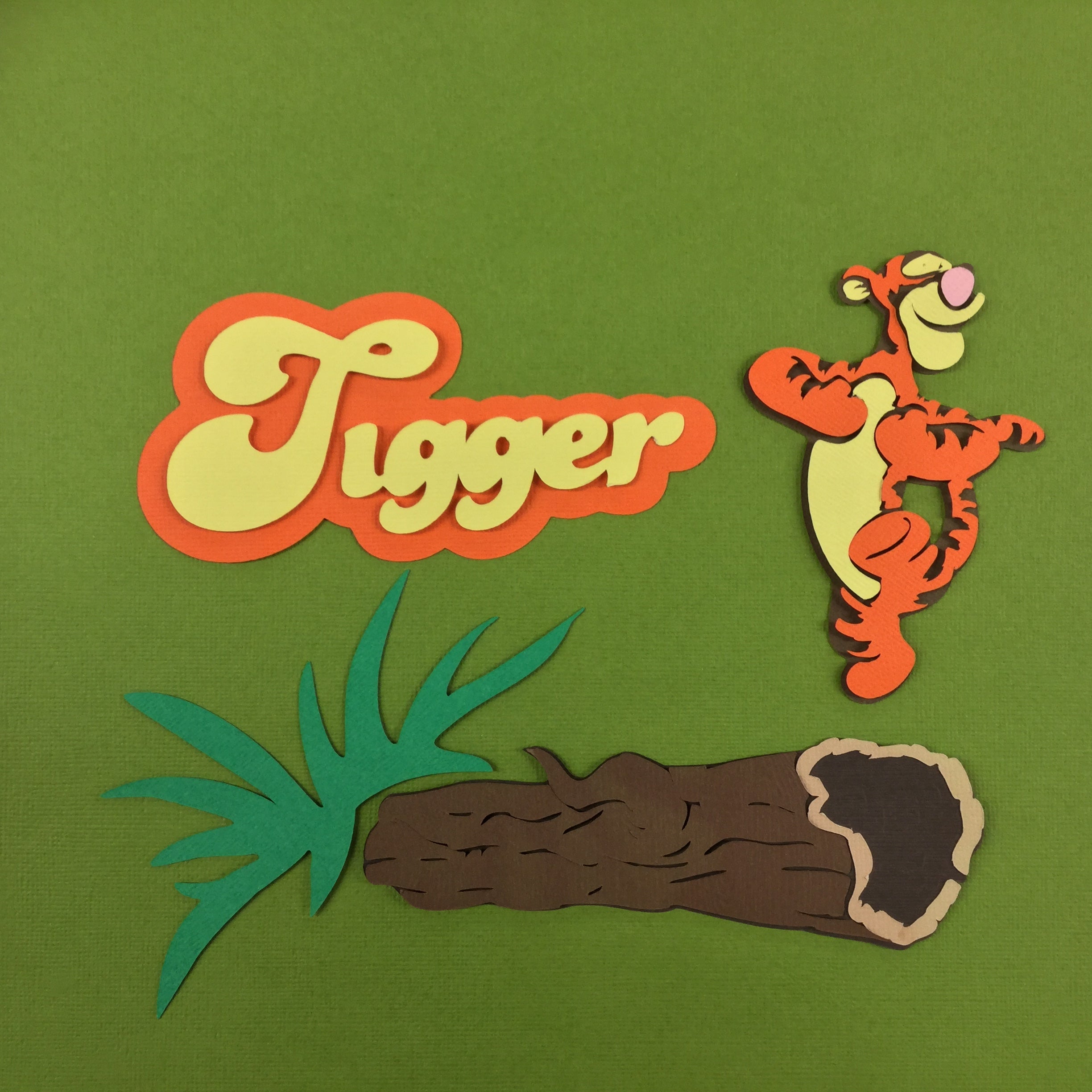TIGGER Handmade Die Cut 4pc Scrapbooksrus