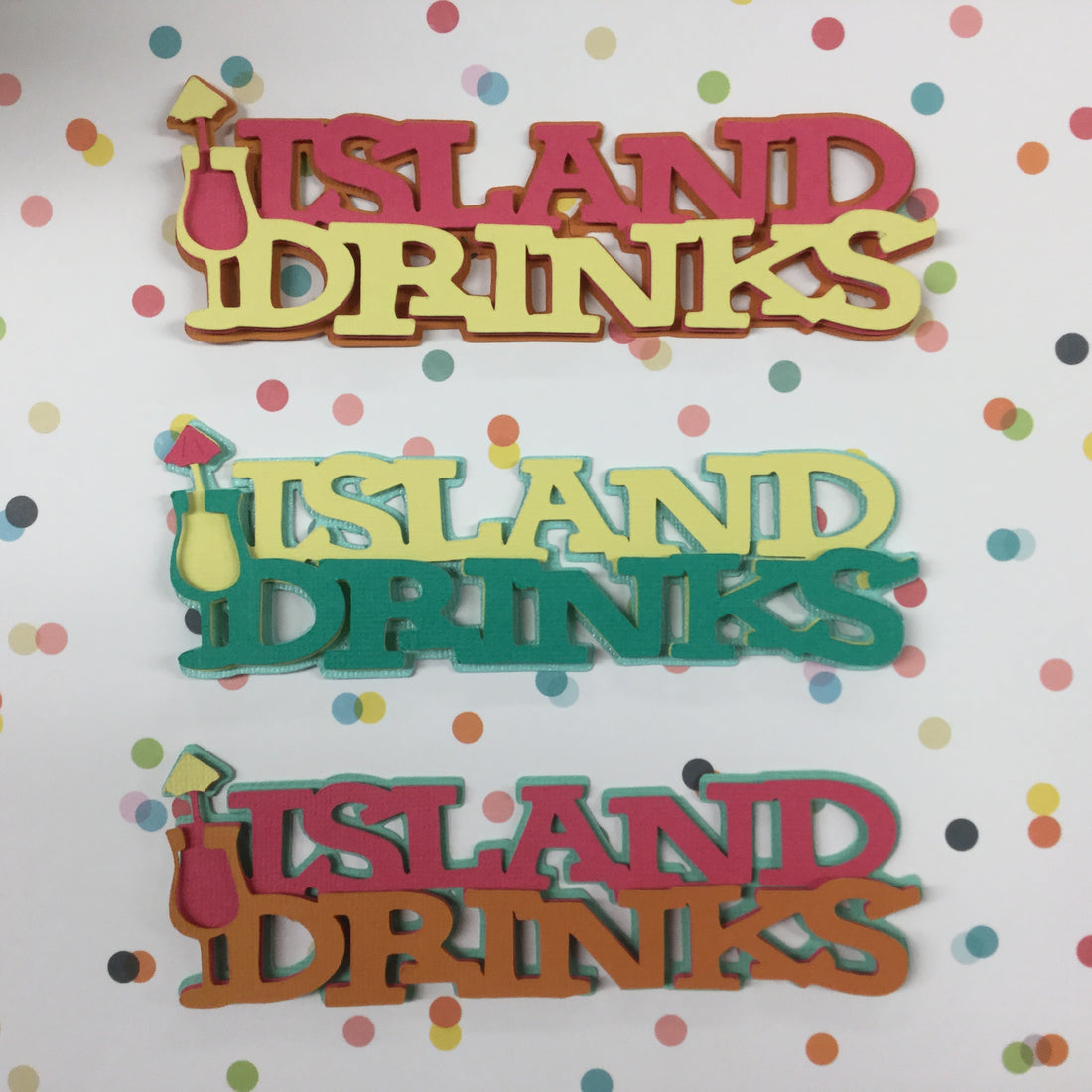 ISLAND DRINKS Custom Scrapbook Die Cuts Scrapbooksrus