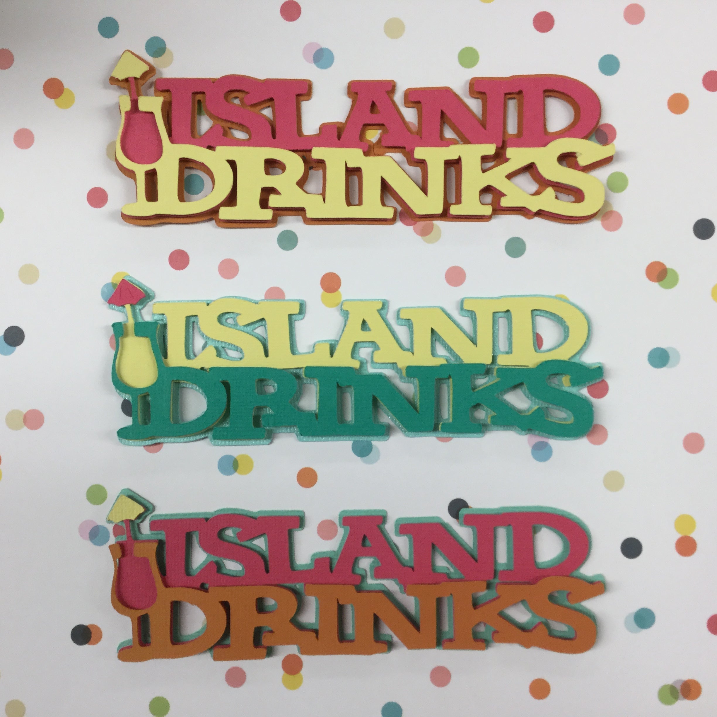 ISLAND DRINKS Custom Scrapbook Die Cuts Scrapbooksrus