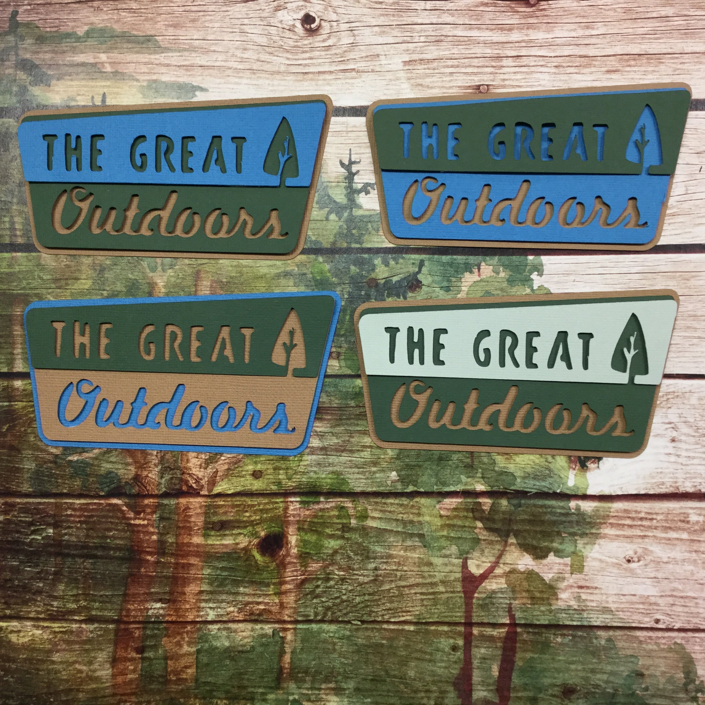 THE GREAT OUTDOORS Camping Custom Scrapbook Die Cuts Scrapbooksrus