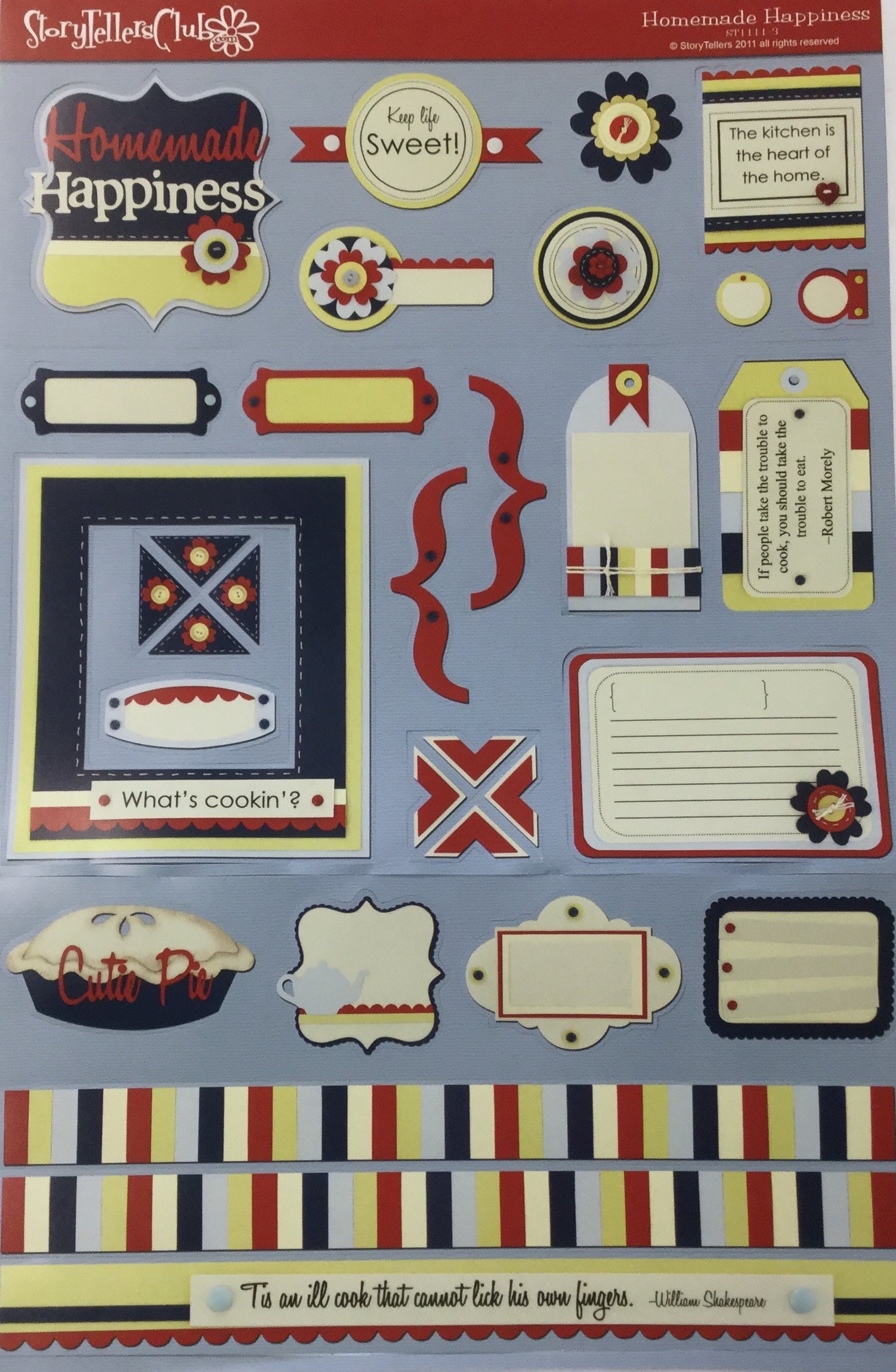StoryTellers HOMEMADE HAPPINESS Diecuts 12"X15" Scrapbooksrus