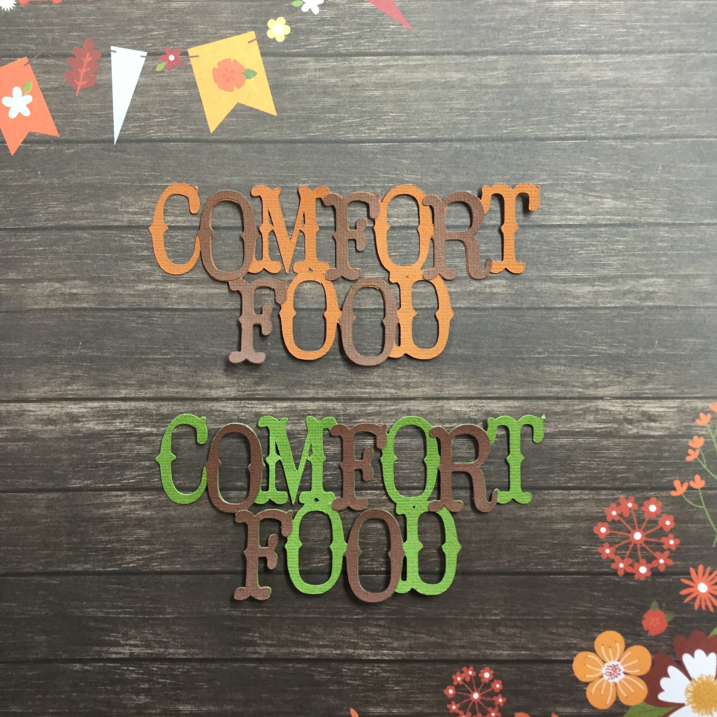 COMFORT FOOD Scrapbook Die Cuts Scrapbooksrus