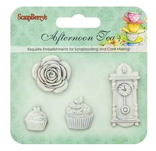 ScrapBerry’’s AFTERNOON TEA Exquisite Embellishments Scrapbooksrus