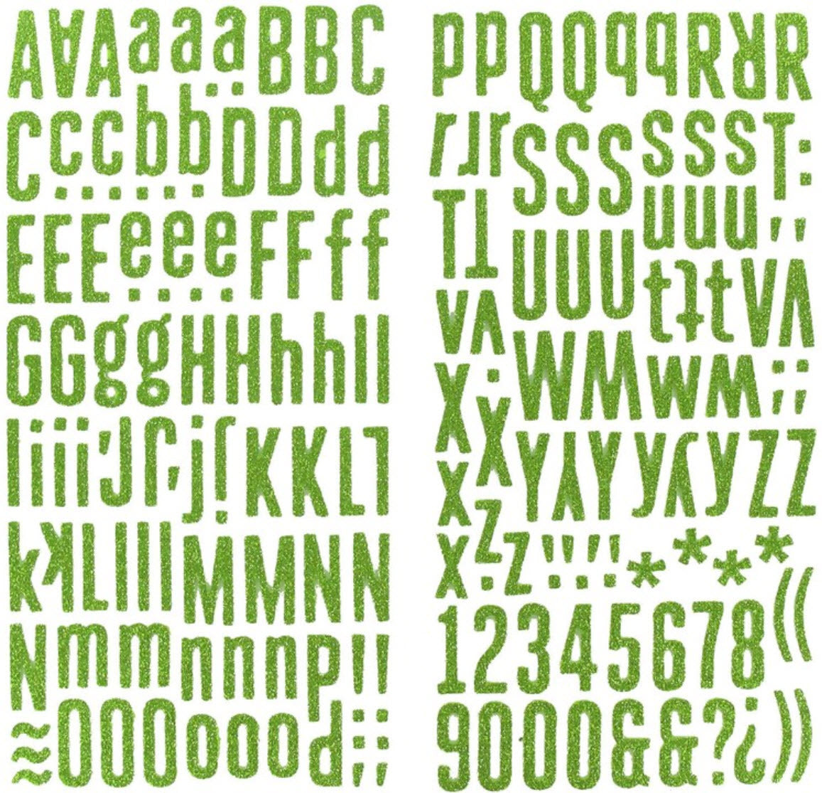 American Crafts DOLL Glitter Foam Stickers Scrapbooksrus