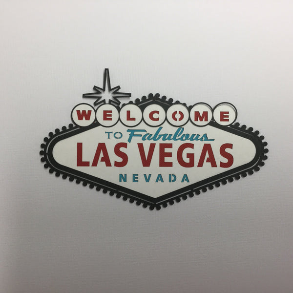 Welcome to Las Vegas sign made out of Lego cut out on a black