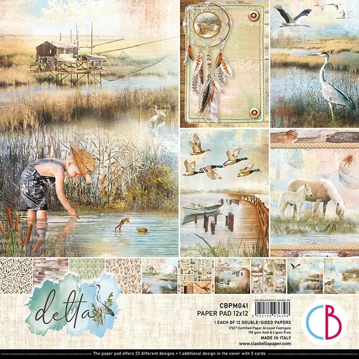 Ciao Bella DELTA 12x12 Paper Pad 12 Sheets Scrapbooksrus