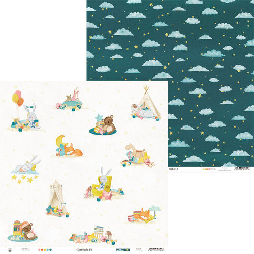 P13 GOOD NIGHT 12"X12" Designer Paper Pack 14pc. Scrapbooksrus