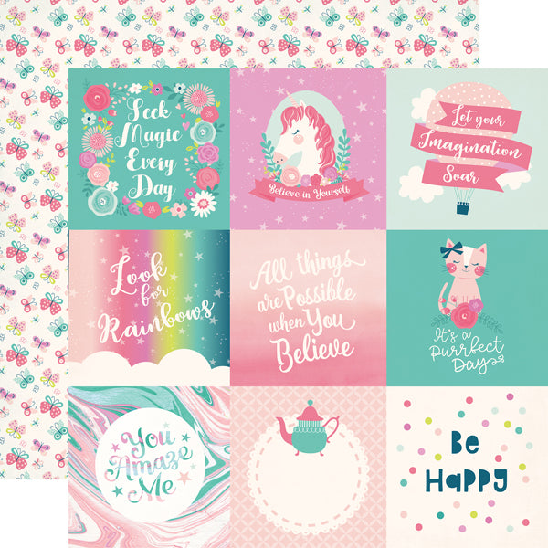 Echo Park 12"x12" IMAGINE THAT GIRL 13pc COLLECTION KIT Scrapbooksrus