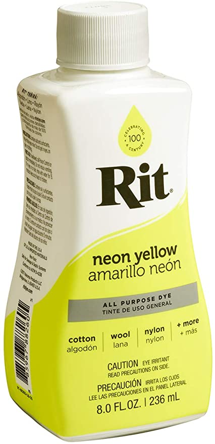 Rit NEON YELLOW All Purpose Dye 8 oz. Scrapbooksrus