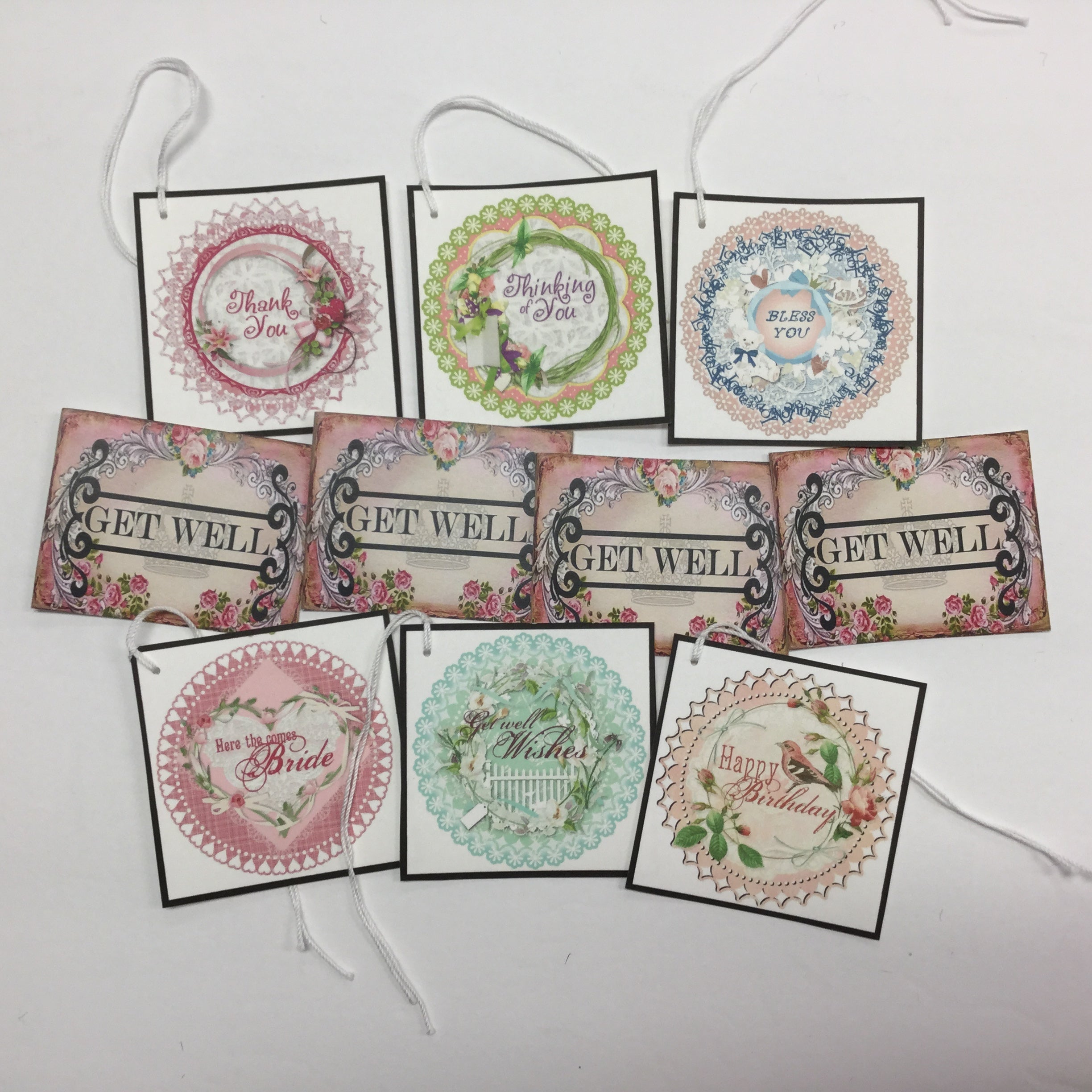 Tags & Ephemera 10pc SENTIMENTS & GREETINGS TAGS Scrapbooksrus