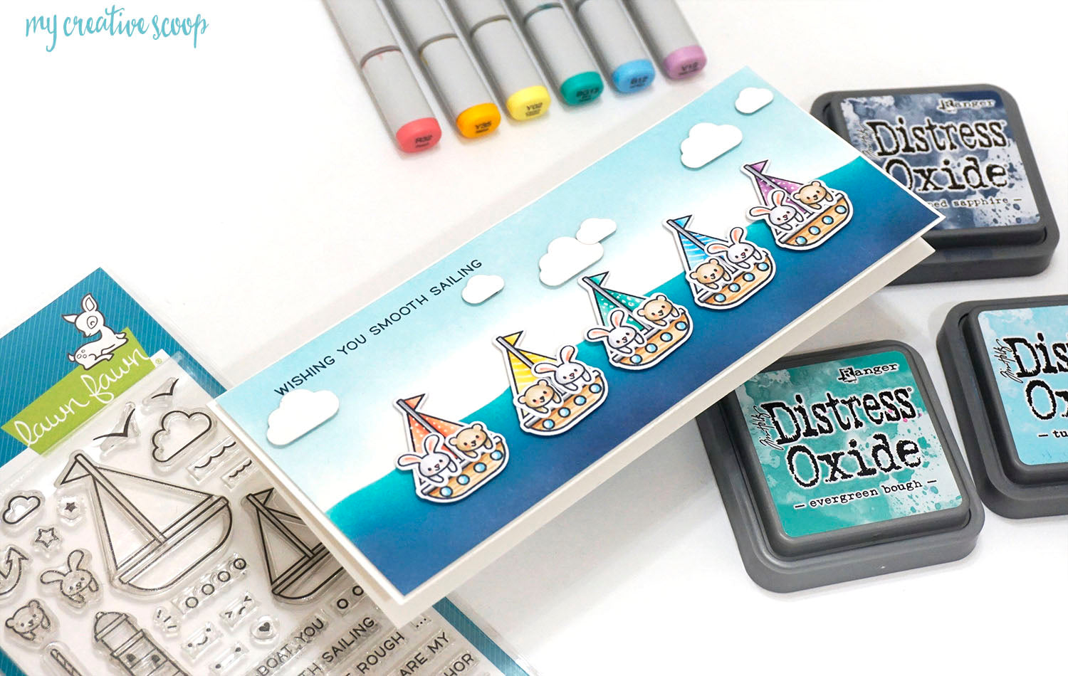 Lawn Fawn SMOOTH SAILING Clear Stamps 36 pc Scrapbooksrus