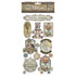 Stamperia SIR VAGABOND Chipboard Stickers 17pc Scrapbooksrus