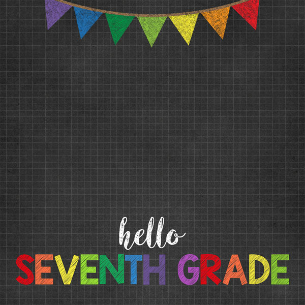 HELLO SCHOOL 12"X12" Paper Kît 14pc Scrapbook Customs Scrapbooksrus