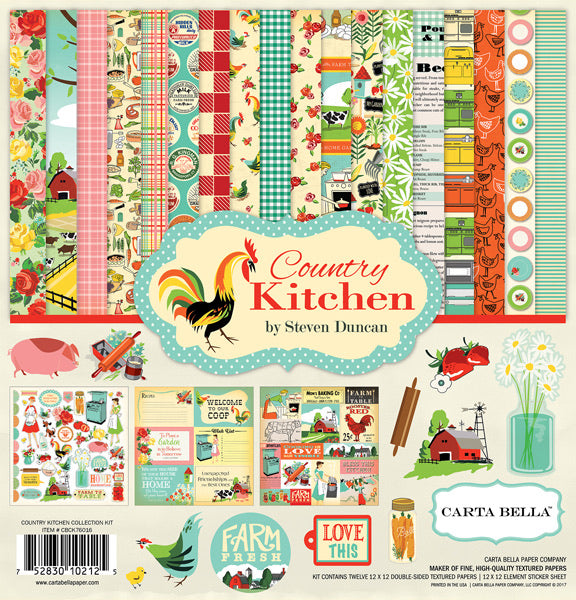 Echo Park COUNTRY KITCHEN 12”x12” 13pc COLLECTION KIT Scrapbooksrus
