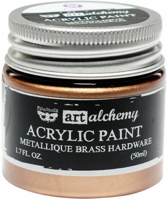 Prima Finnabair Art Alchemy METALLIQUE BRASS Acrylic Paint Scrapbooksrus