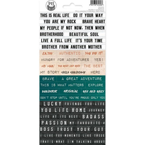 P13 FREE SPIRIT Stickers 46pc Scrapbooksrus