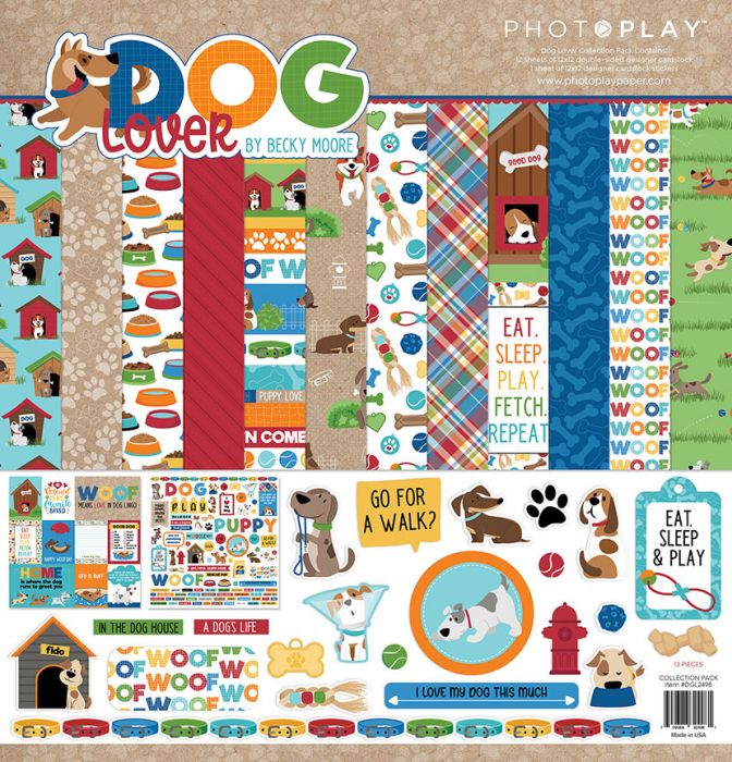 Photoplay DOG LOVER 12X12 Paper Collection Pack Scrapbooksrus