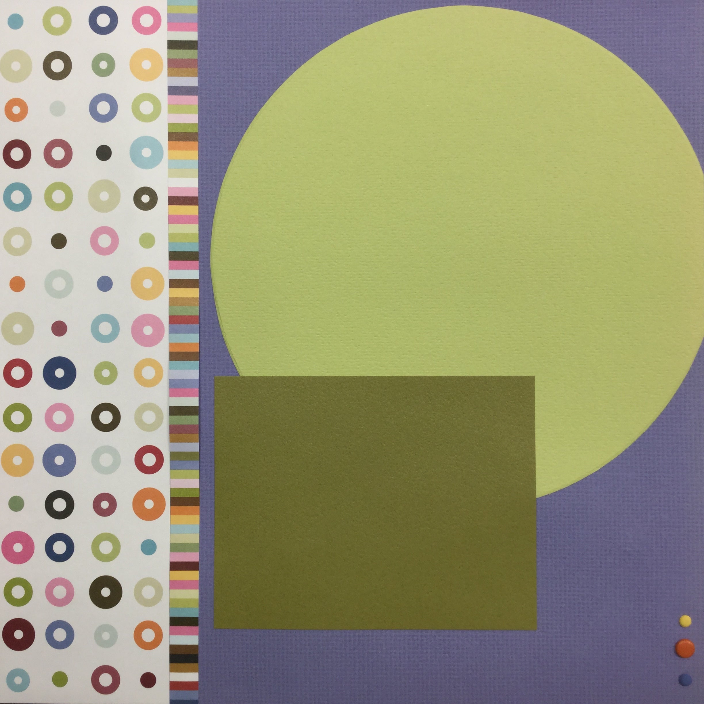 Premade ABC CIRCLES (2) 12”X12” Scrapbook Pages Scrapbooksrus