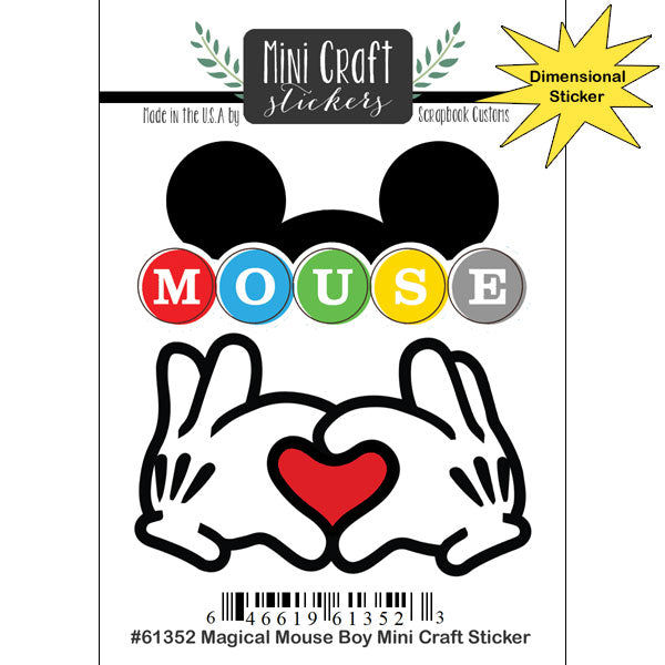 Mini Craft Disney MAGICAL MOUSE BOY Sticker Scrapbooksrus