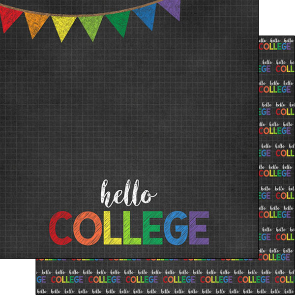 HELLO COLLEGE 12x12 Scrapbook Paper Scrapbooksrus