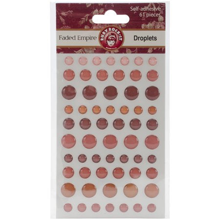 Ruby Rock-It FADED EMPIRE Droplets Self Adhesive 61 pieces Scrapbooksrus