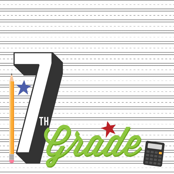 SCHOOL YEARS 12"X12" Paper Kît 14pc Scrapbook Customs