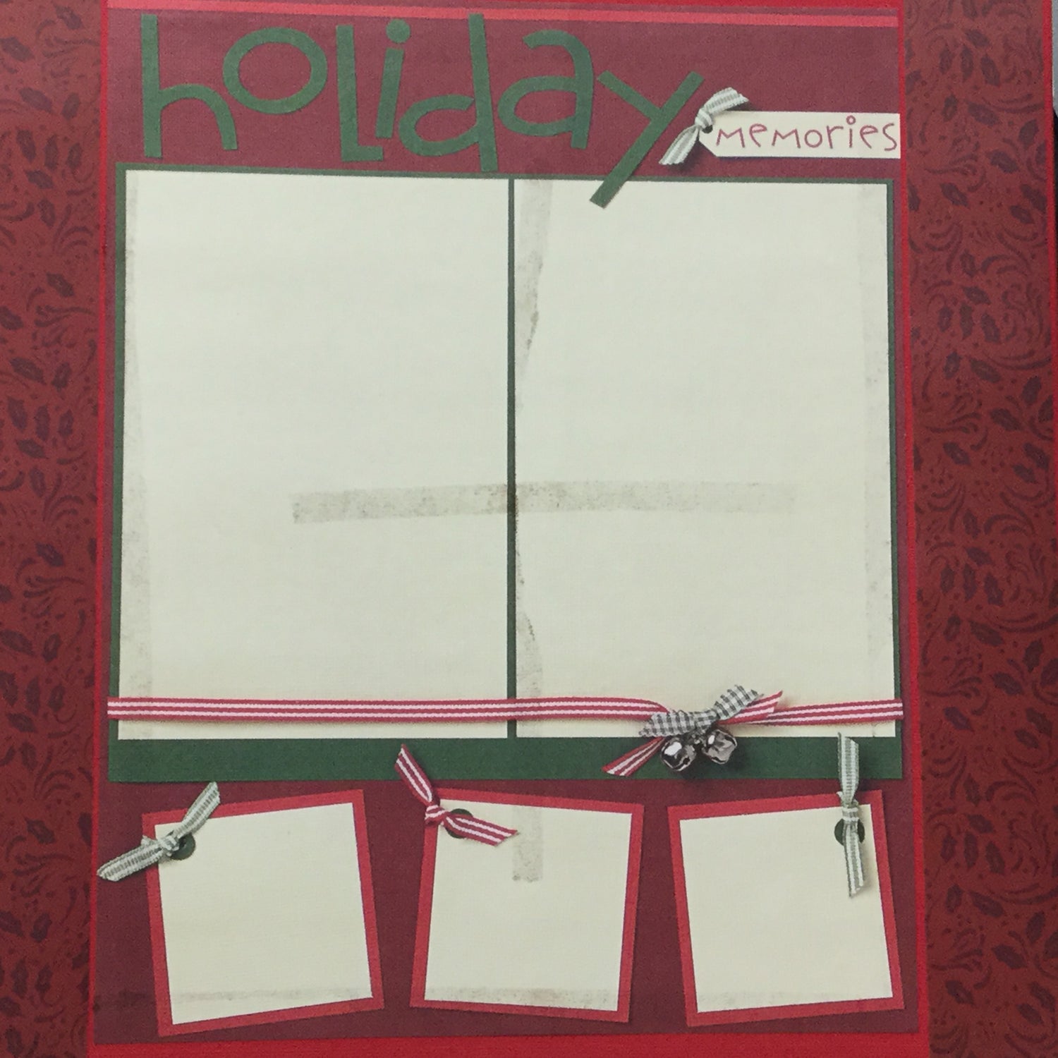 Premade Page HOLIDAY MEMORIES (2) 12X12 Scrapbook @Scrapbooksrus Scrapbooksrus