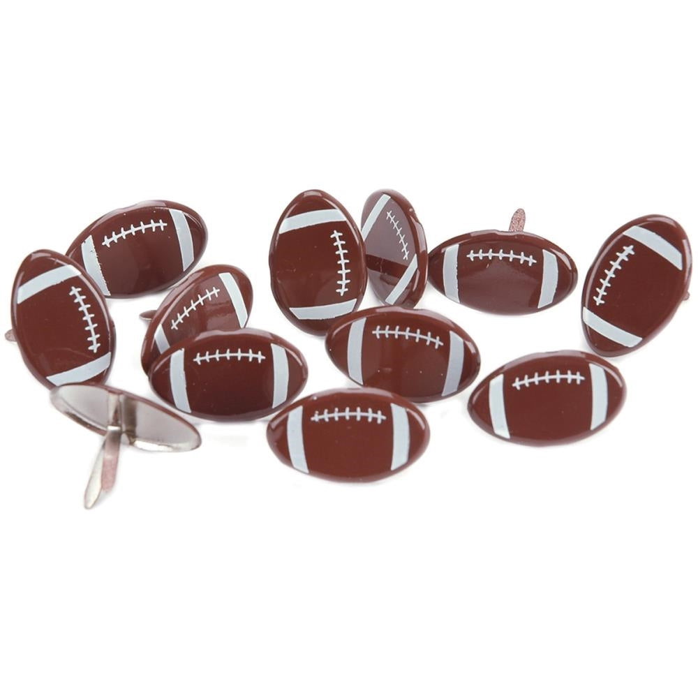 Eyelet Outlet Sports FOOTBALLBrads 12pc Scrapbooksrus