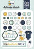 Echo Park IT’S A BOY Adhesive Brads 25pc Scrapbooksrus