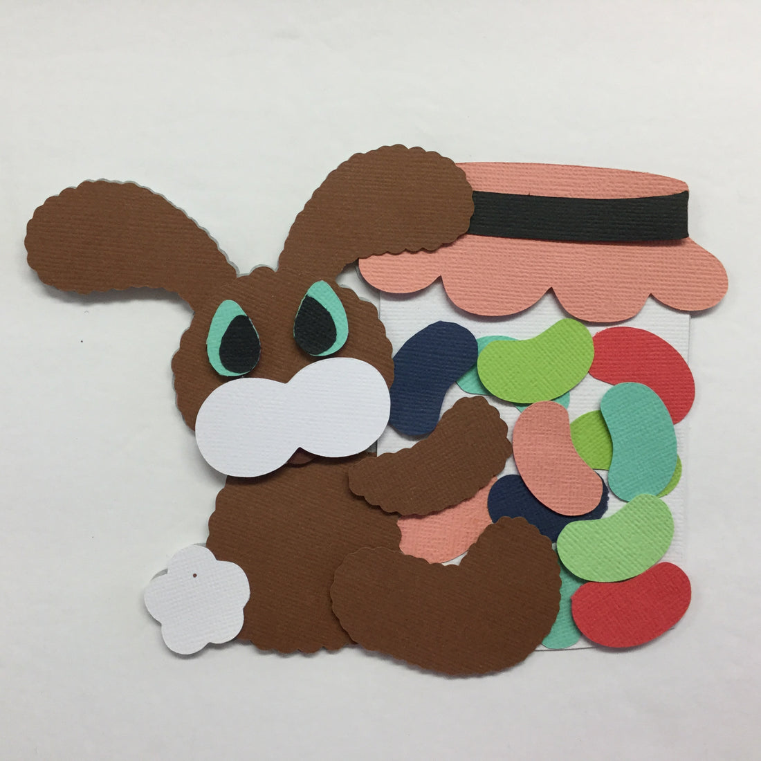BUNNY & JELLYBEAN JAR Die Cut Embellishment Kit